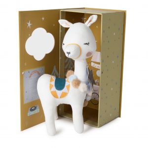 Llama in gift box