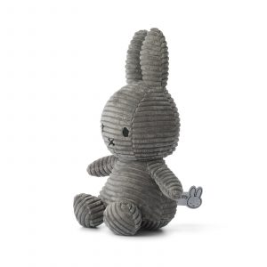 Miffy Sitting Corduroy Grey - 23 cm