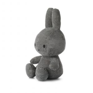 Miffy Sitting Corduroy Grey - 33 cm