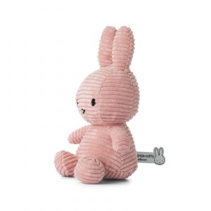 Miffy Sitting Corduroy Pink - 23 cm