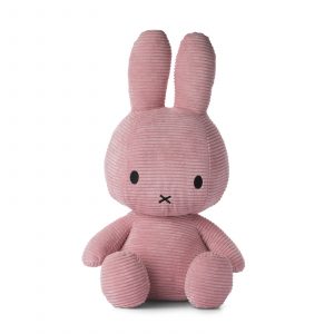 Miffy Sitting Corduroy Pink - 50 cm