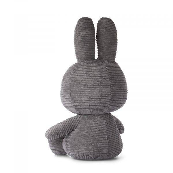 Miffy Sitting Corduroy Grey - 50 cm