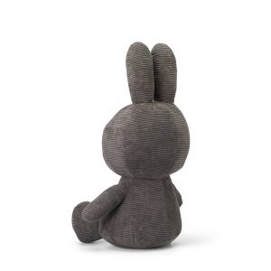 Miffy Sitting Corduroy Grey - 70 cm