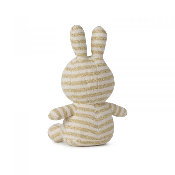 Miffy Sitting Organic Cotton Stripe Cream - 23 cm