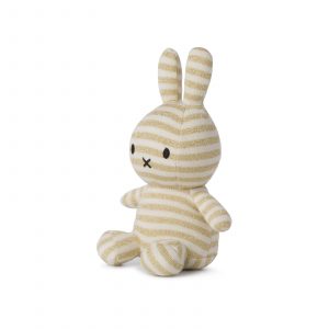 Miffy Sitting Organic Cotton Stripe Cream - 23 cm