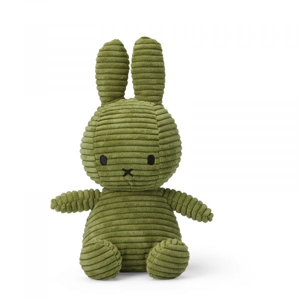 Miffy Sitting Corduroy Olive Green - 23 cm