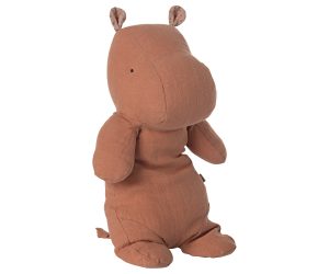 Safari friends, Hippo, Medium - Dusty coral
