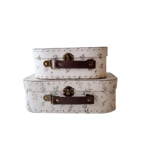 Suitcase  - Green Leaves - Set