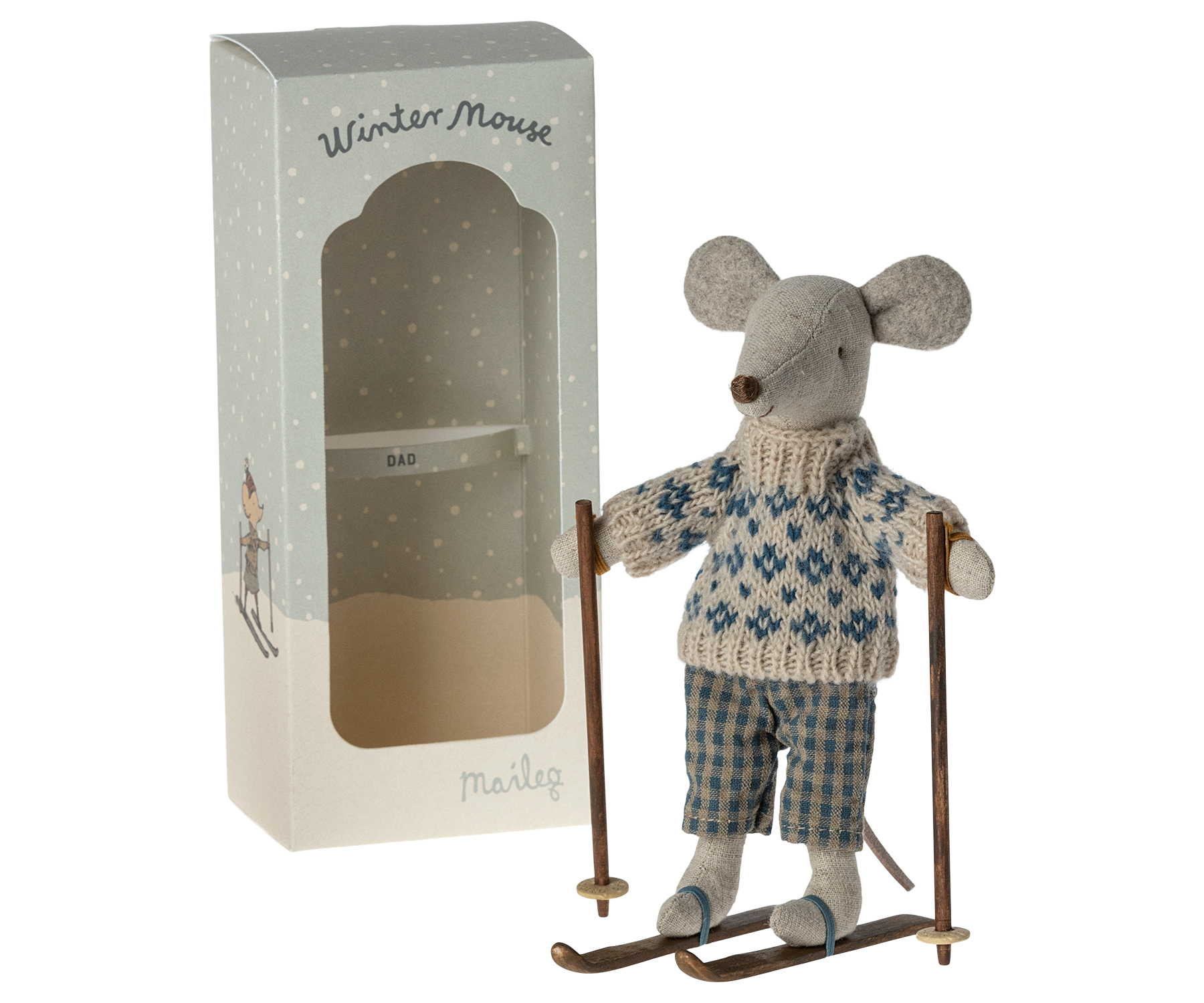 Winter mouse with ski set, Big brother