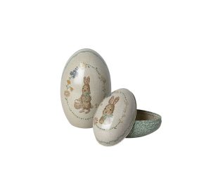 Easter egg set, Metal - Green