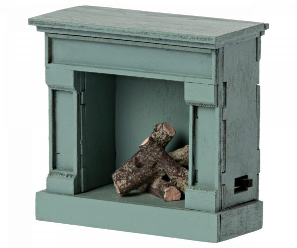 Miniature fireplace - Vintage Blue