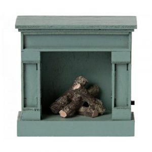 Miniature fireplace - Vintage Blue