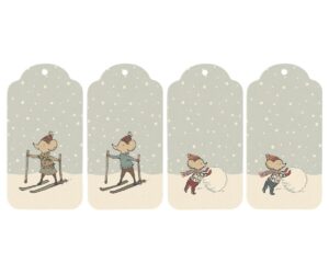Christmas gift tags, 12 pcs