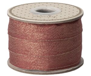 Ribbon, W: 18 mm x L: 10 m - Red/gold