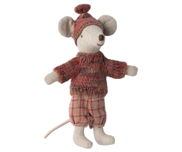 Winter mouse with ski set, Big sister - Rose