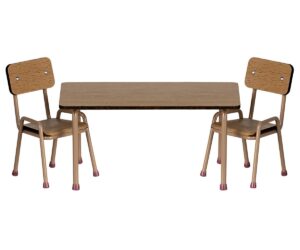 Table and chair set, Mouse - Dark powder