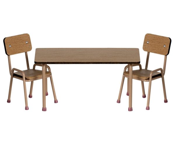 Table and chair set, Mouse - Dark powder