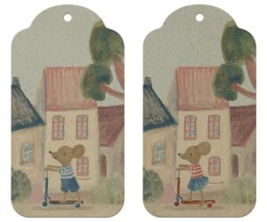 Gift tags, Mouse 12 pcs