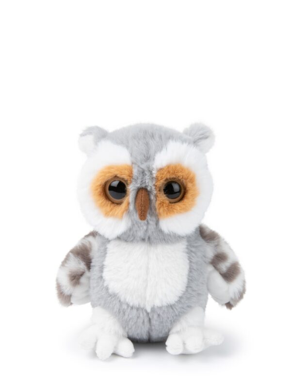 ECO Fluﬀy Grey Owl - 15 cm
