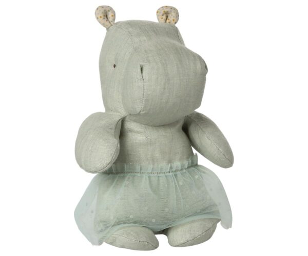 Safari friends, Hippo w. skirt, Small - Mint
