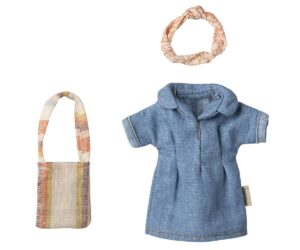 Denim dress and bag, Mum mouse