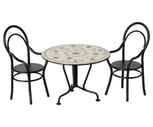 Dining table set w. 2 chairs, Miniature