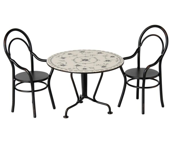 Dining table set w. 2 chairs, Miniature