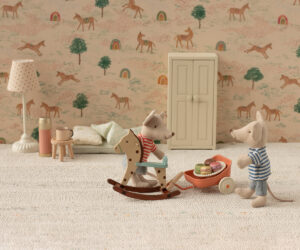 Vintage floor lamp, Mouse - Sand