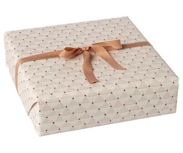 Gift wrap, 200 m - Cherry - Red