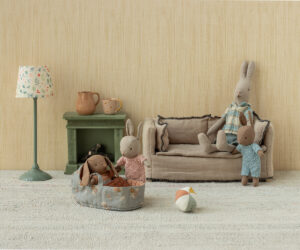 Rabbit, Micro - Sand - Rose knitted suit