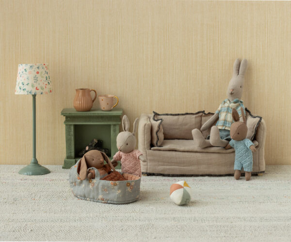 Rabbit, Micro - Sand - Rose knitted suit