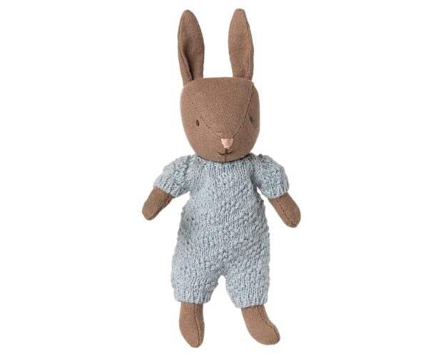Rabbit, Micro - Brown - Blue knitted suit