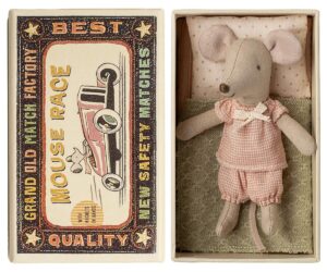 Little sister mouse in matchbox
