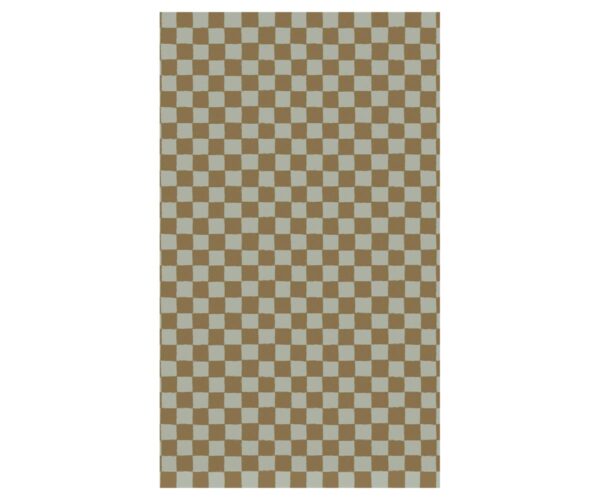 Gift wrap, 10 m - Checker - Mint/Ocher