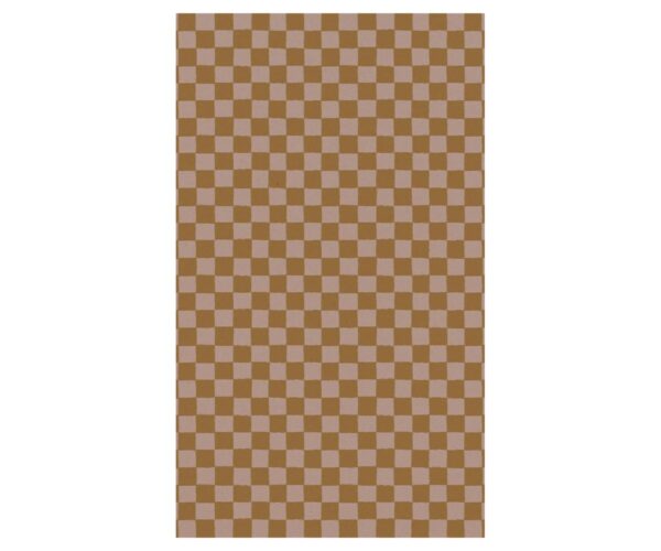 Gift wrap, 10 m - Checker - Rose/Ocher