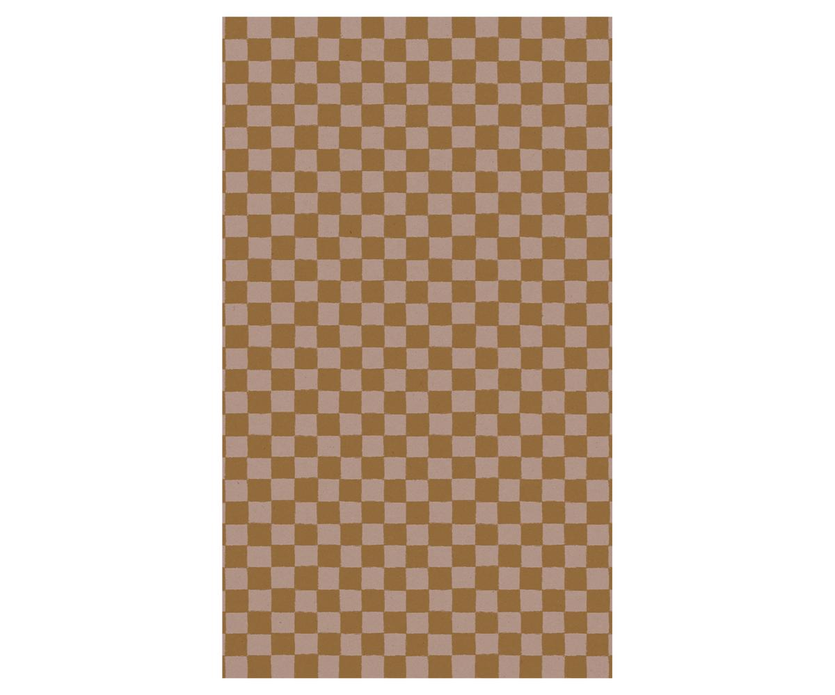 Gift wrap, 10 m - Checker - Powder/Vintage rose