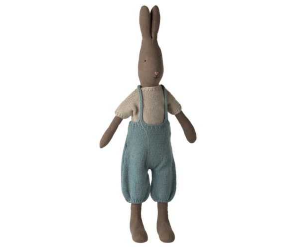 Rabbit, Size 3 - Brown - Knitted shirt and overall