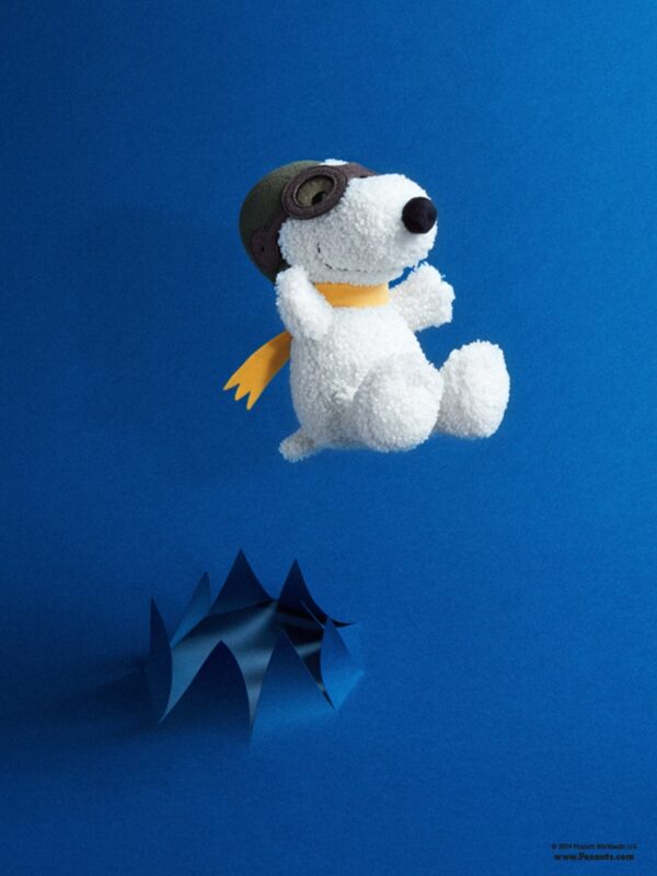 Snoopy FlyingAce Cream 20cm