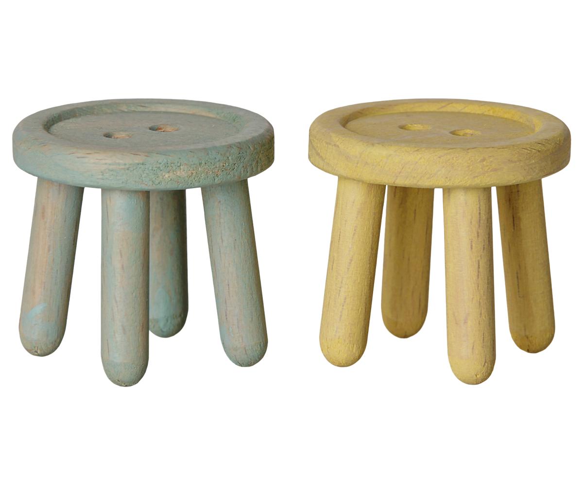 Stool set, Mouse - Light rose/Light mint