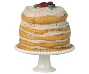 Party cake and cake stand, Mouse - Off white