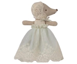 Baby mouse in gown - Mint