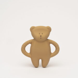 MOONIE NATURAL RUBBER TEETHER BEAR CAPPUCCINO
