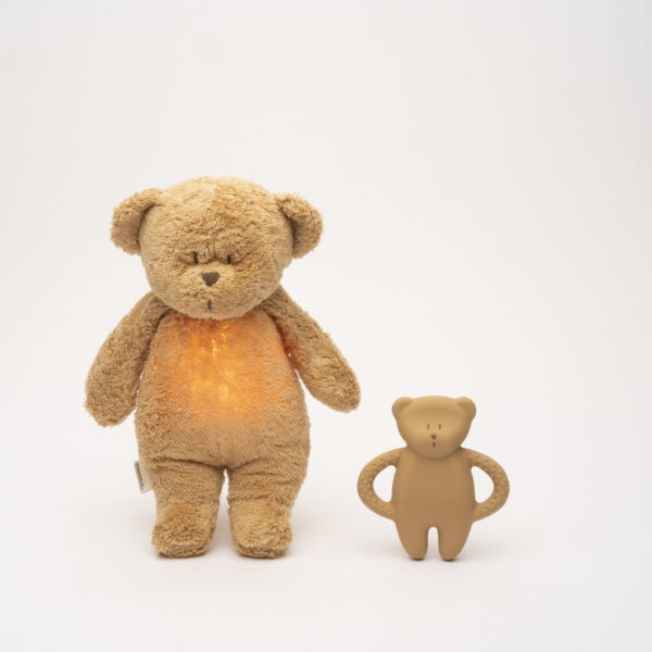 MOONIE NATURAL RUBBER TEETHER BEAR CAPPUCCINO