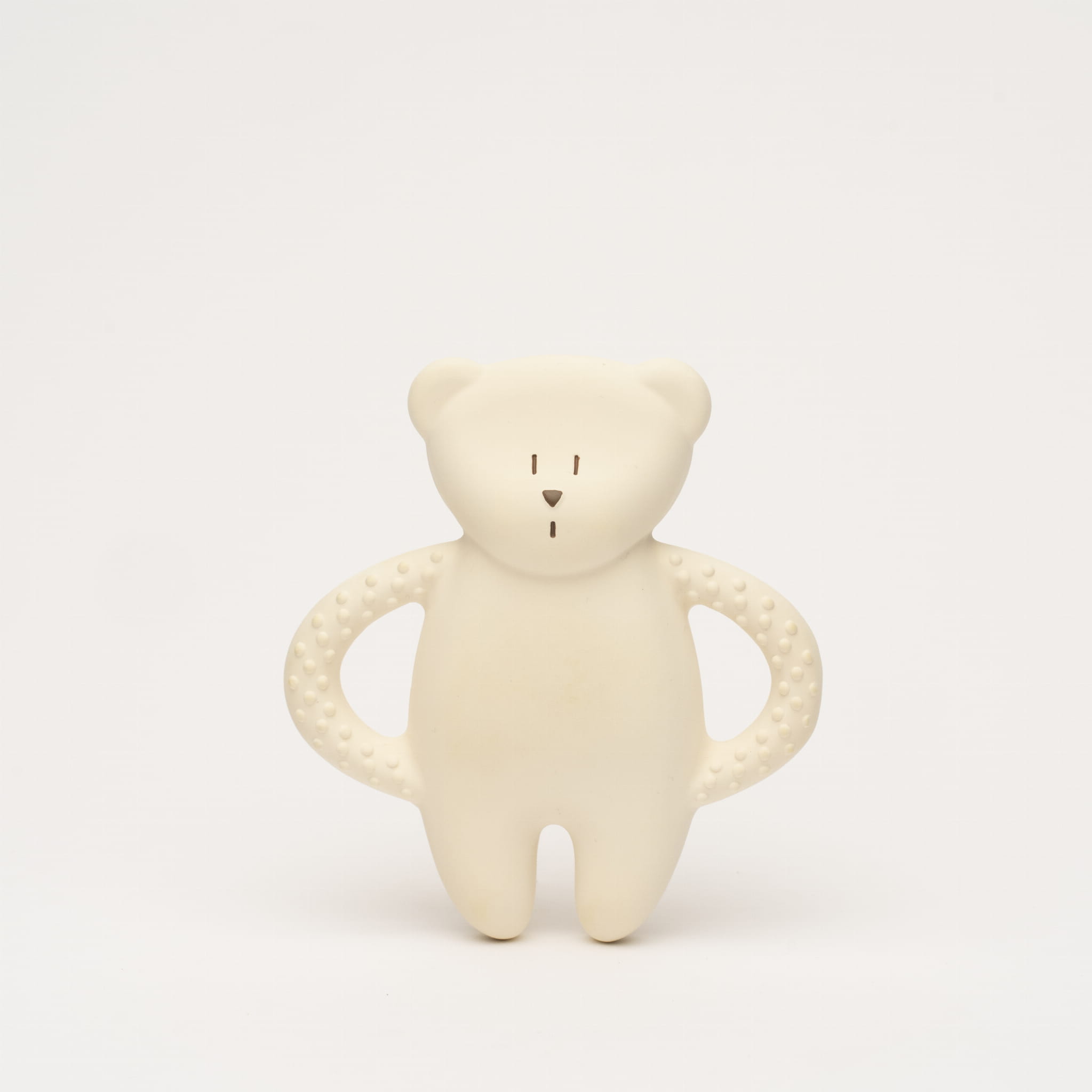 MOONIE NATURAL RUBBER TEETHER BEAR CAPPUCCINO