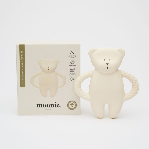 MOONIE NATURAL RUBBER TEETHER BEAR POLAR