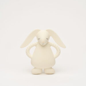 MOONIE NATURAL RUBBER TEETHER BUNNY CREAM