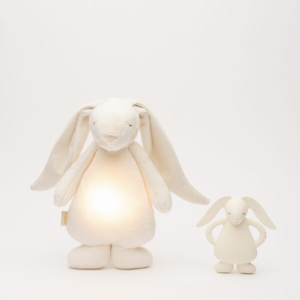MOONIE NATURAL RUBBER TEETHER BUNNY CREAM