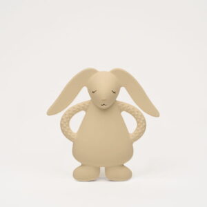 MOONIE NATURAL RUBBER TEETHER BUNNY SAND