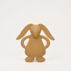 MOONIE NATURAL RUBBER TEETHER BUNNY CAPPUCCINO