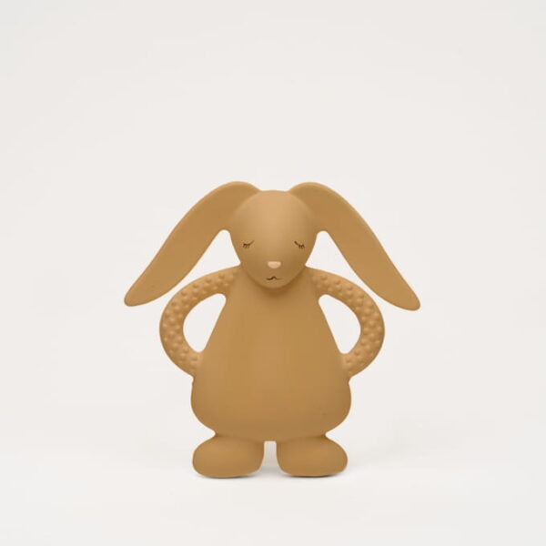 MOONIE NATURAL RUBBER TEETHER BUNNY CAPPUCCINO